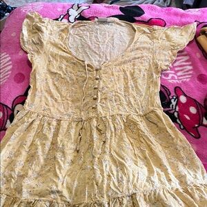 True Craft Yellow Floral Kids Dress